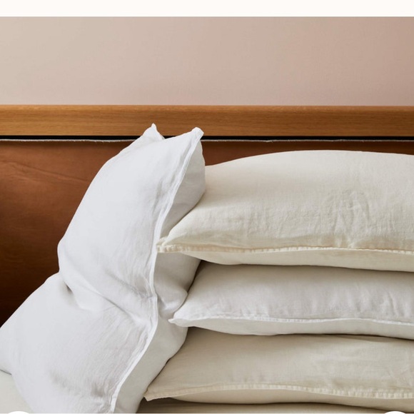 WashedLinenCore SheetSet Inc:1Flat Sheet,1FittedSheet,2 Pillowcases CreamCOR-X6L - Picture 2 of 3